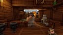 Merchant NPC inside shop with goods for sale