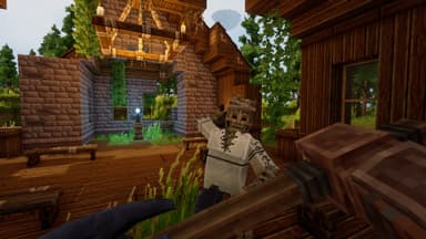 Mortivar enemy approaching player in Starting Meadows village
